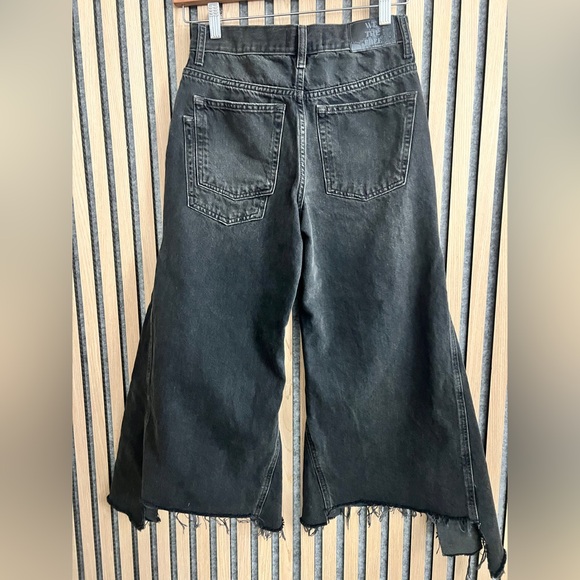 Free People We The Free Ripple Wide-Leg Pieced Cropped Jeans- 24 - Picture 6 of 9